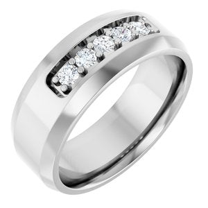 14K White 1/6 CTW Lab-Grown Diamond Band