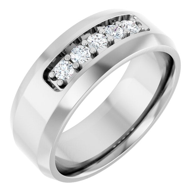 14K White 1/6 CTW Lab-Grown Diamond Band