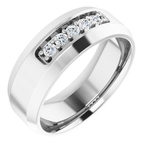 14K White 1/6 CTW Lab-Grown Diamond Band