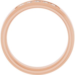 14K Rose 1/6 CTW Lab-Grown Diamond Band