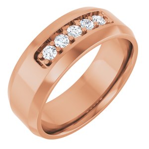 14K Rose 1/6 CTW Lab-Grown Diamond Band