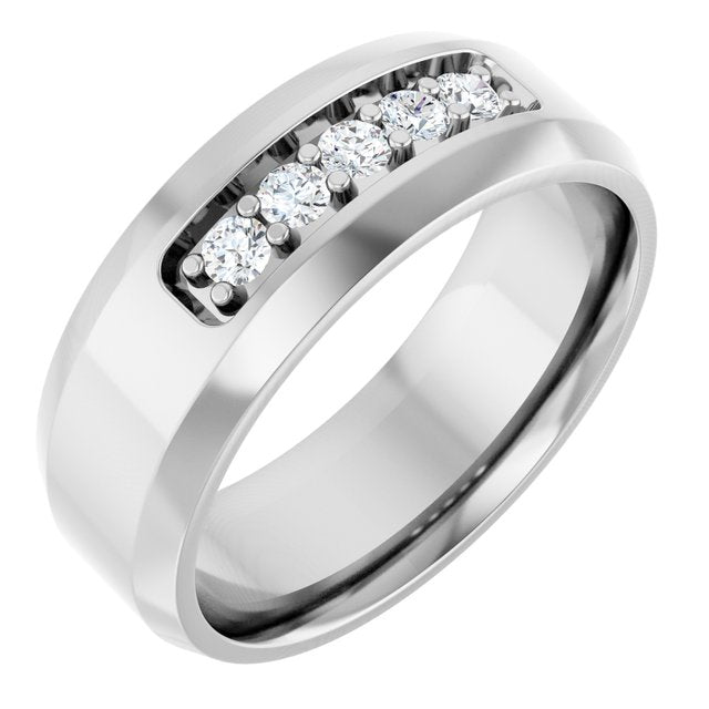 14K White 1/6 CTW Lab-Grown Diamond Band