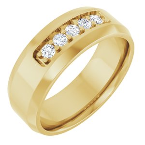 14K Yellow 1/6 CTW Lab-Grown Diamond Band