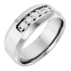 14K White 1/6 CTW Lab-Grown Diamond Band