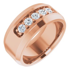 14K Rose 1/2 CTW Lab-Grown Diamond Band