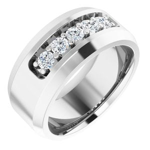 14K White 1/2 CTW Lab-Grown Diamond Band