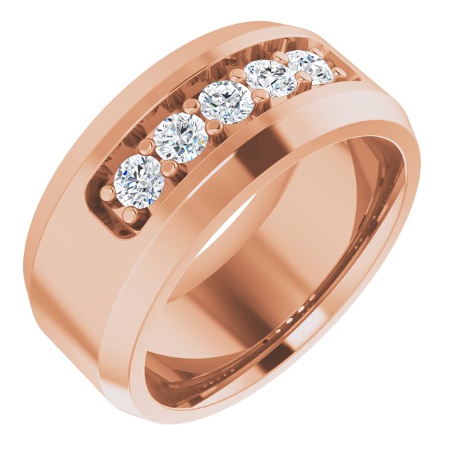 14K Rose 1/2 CTW Lab-Grown Diamond Band