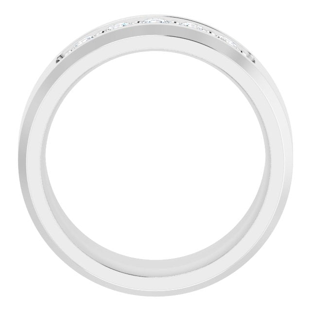 14K White 1/2 CTW Lab-Grown Diamond Band