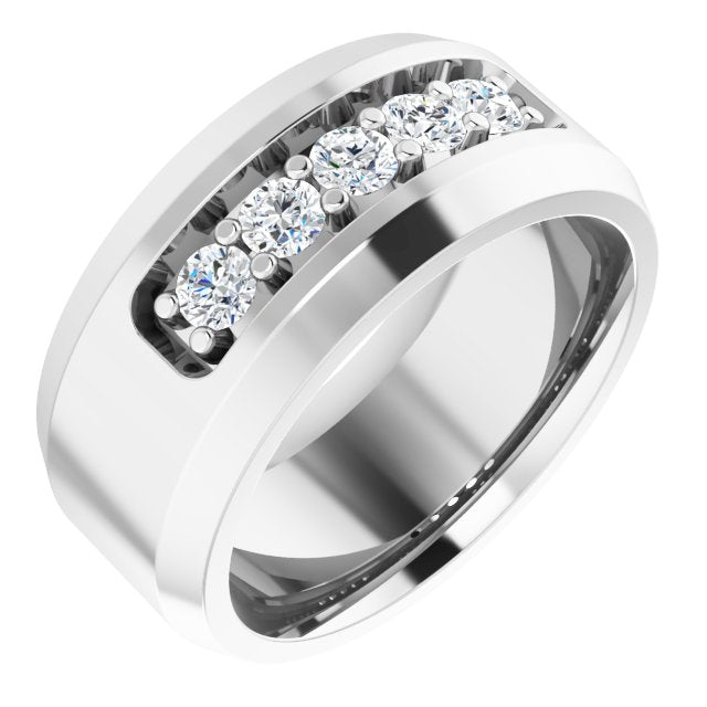 14K White 1/2 CTW Lab-Grown Diamond Band