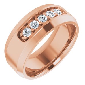 14K Rose 1/6 CTW Lab-Grown Diamond Band