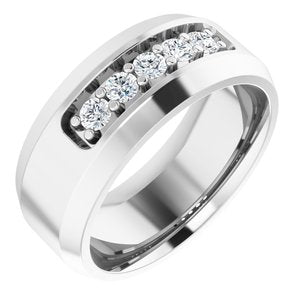 14K White 1/6 CTW Lab-Grown Diamond Band