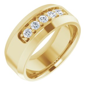 14K Yellow 1/6 CTW Lab-Grown Diamond Band