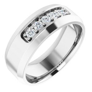 14K White 1/6 CTW Lab-Grown Diamond Band