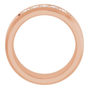 14K Rose 1/2 CTW Lab-Grown Diamond Band