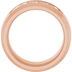 14K Rose 1/2 CTW Lab-Grown Diamond Band