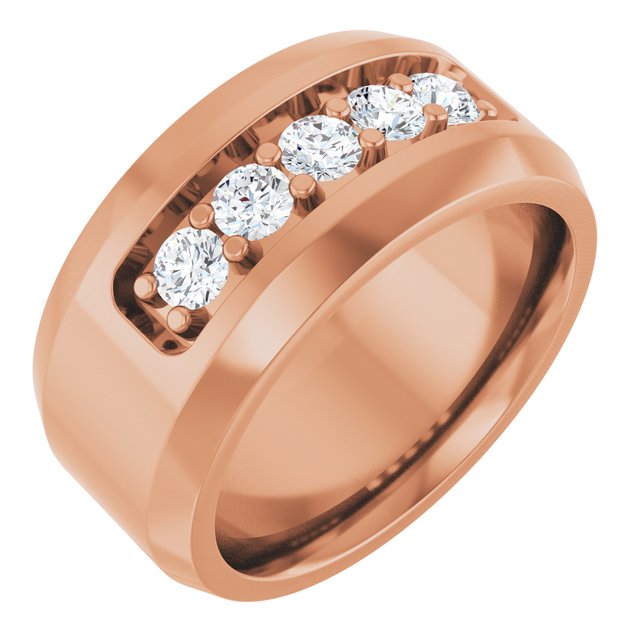 14K Rose 1/2 CTW Lab-Grown Diamond Band