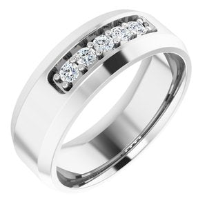 14K White 1/6 CTW Lab-Grown Diamond Band
