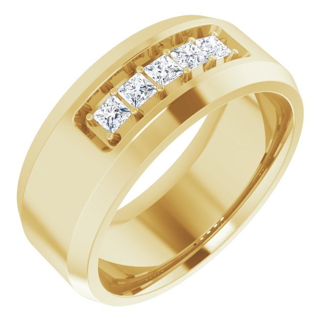14K Yellow 1/2 CTW Lab-Grown Diamond Band