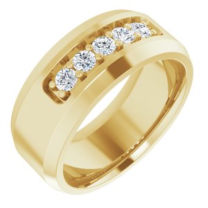 14K Yellow 1/2 CTW Lab-Grown Diamond Band