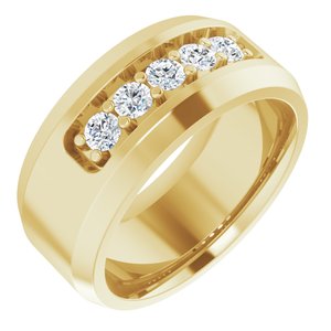 14K Yellow 1/2 CTW Lab-Grown Diamond Band