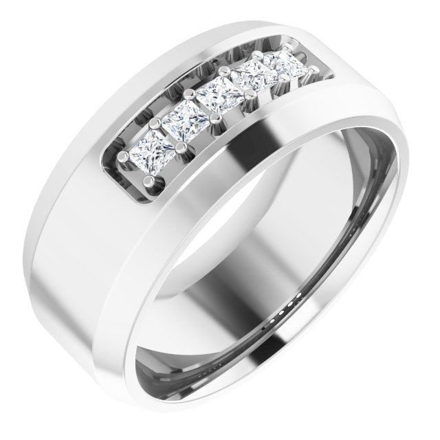 14K White 1/5 CTW Lab-Grown Diamond Band