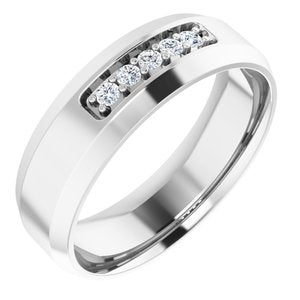14K White 1/6 CTW Lab-Grown Diamond Band