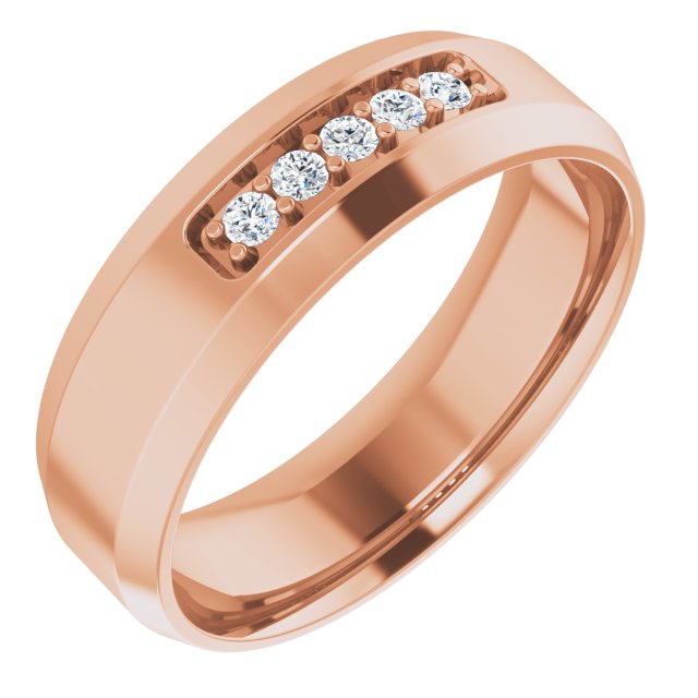 14K Rose 1/6 CTW Lab-Grown Diamond Band