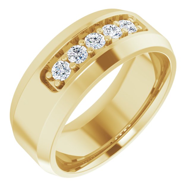14K Yellow 1/6 CTW Lab-Grown Diamond Band