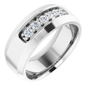14K White 1/6 CTW Lab-Grown Diamond Band