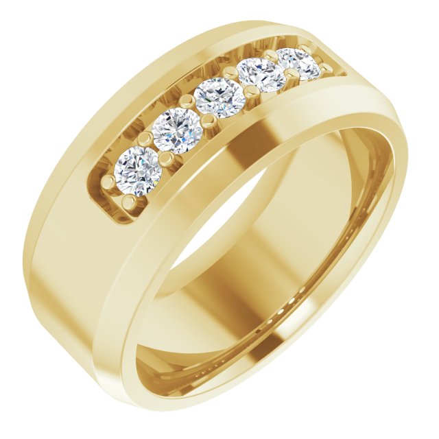 14K Yellow 1/2 CTW Lab-Grown Diamond Band