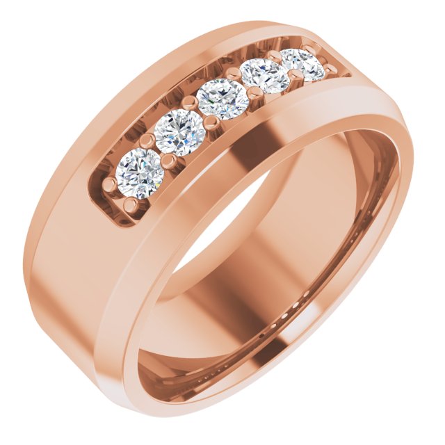 14K Rose 1/2 CTW Lab-Grown Diamond Band
