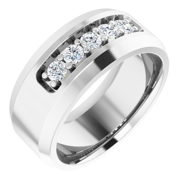 14K White 1/2 CTW Lab-Grown Diamond Band
