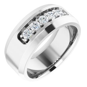 14K White 1/2 CTW Lab-Grown Diamond Band