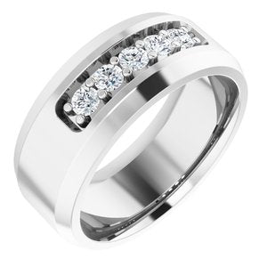 14K White 1/2 CTW Lab-Grown Diamond Band