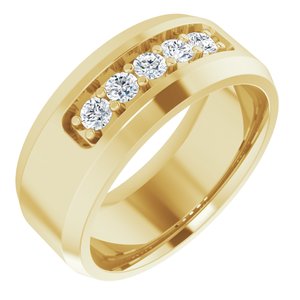 14K Yellow 1/2 CTW Lab-Grown Diamond Band