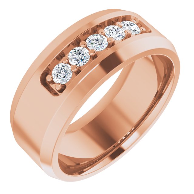 14K Rose 1/2 CTW Lab-Grown Diamond Band