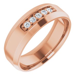 14K Rose 1/6 CTW Lab-Grown Diamond Band