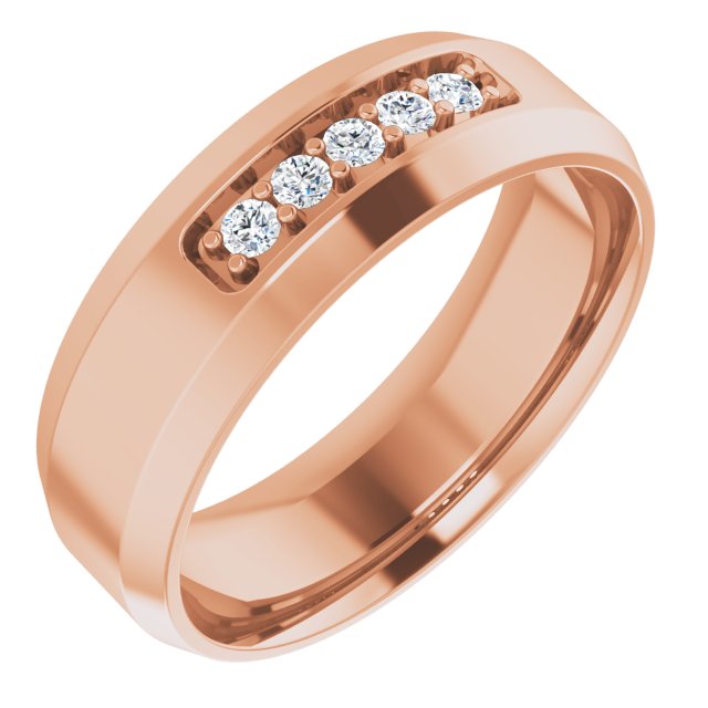14K Rose 1/6 CTW Lab-Grown Diamond Band