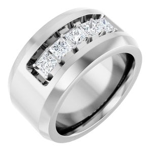 14K White 3/4 CTW Lab-Grown Diamond Band