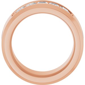 14K Rose 3/4 CTW Lab-Grown Diamond Band