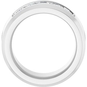14K White 3/4 CTW Lab-Grown Diamond Band