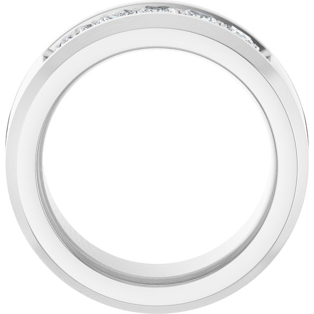 14K White 3/4 CTW Lab-Grown Diamond Band