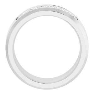 14K White 1/2 CTW Lab-Grown Diamond Band