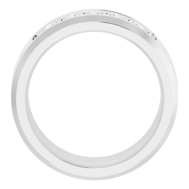 14K White 1/2 CTW Lab-Grown Diamond Band