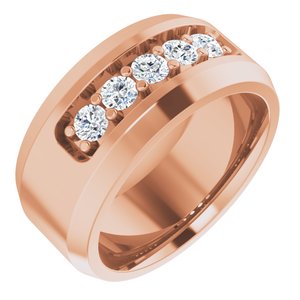 14K Rose 1/2 CTW Lab-Grown Diamond Band
