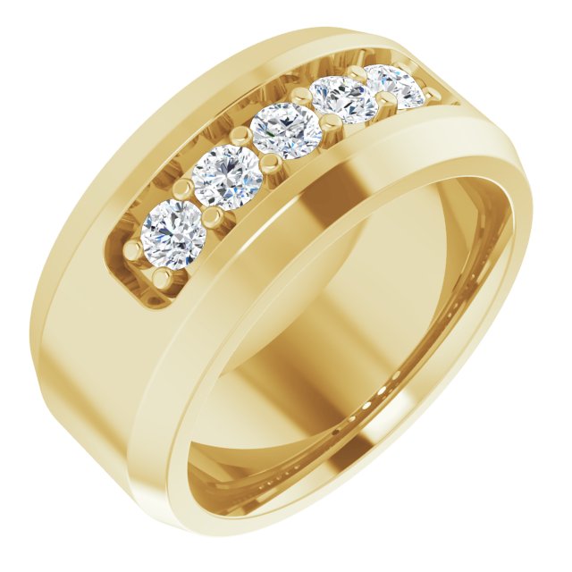 14K Yellow 1/2 CTW Lab-Grown Diamond Band