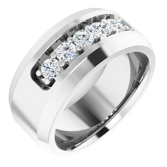 14K White 1/2 CTW Lab-Grown Diamond Band
