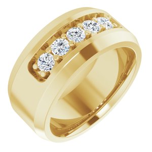 14K Yellow 1/2 CTW Lab-Grown Diamond Band