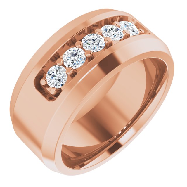 14K Rose 1/2 CTW Lab-Grown Diamond Band