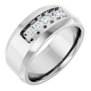 14K White 1/2 CTW Lab-Grown Diamond Band